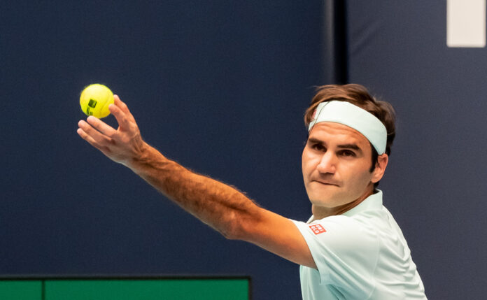 Roger Federer at the Miami Open