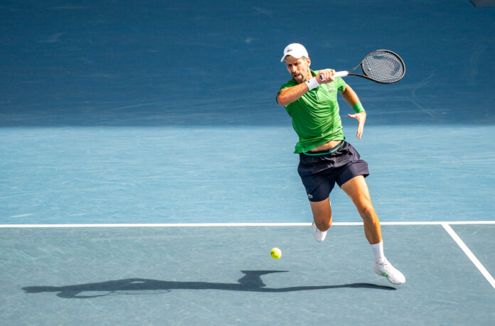 Djokovic return from inside-the-baseline at the Australian Open 2026
