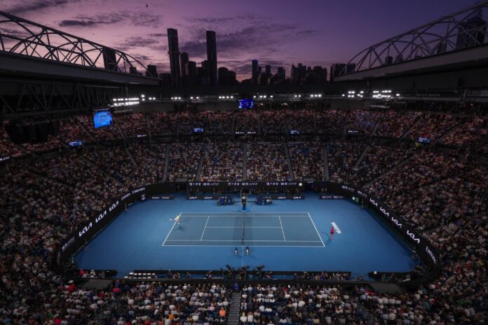 Australian Open Stadium at Night