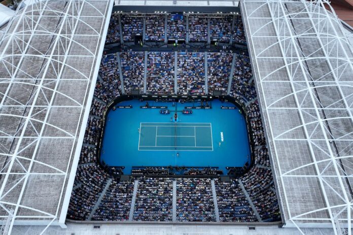 Crowded Rod Laver Stadium at the Australian Open