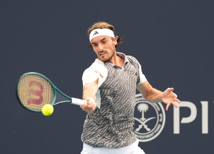 Greek Tennis Player Stefanos Tsitsipas Miami Open