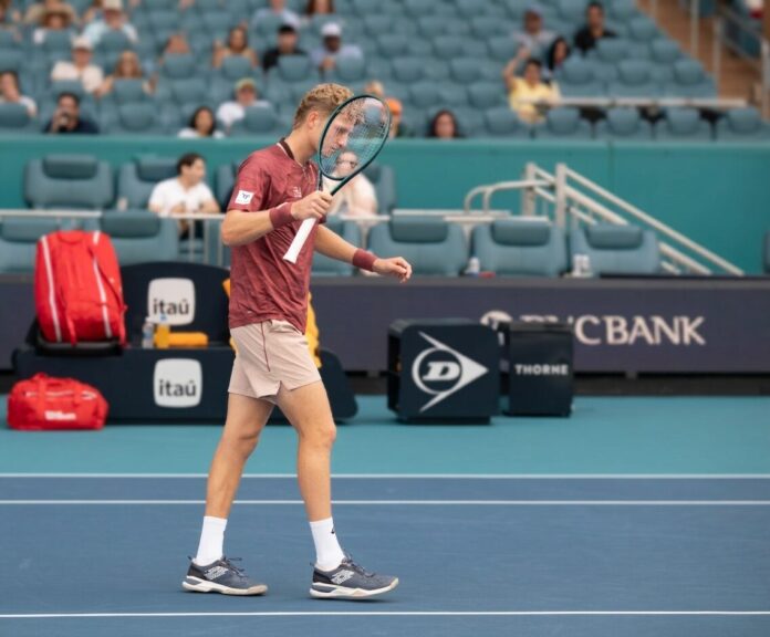 Martin Landaluce of Spain at the Miami Open