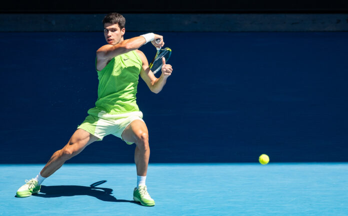 Carlos Alcarz of Spain at the Australian Open