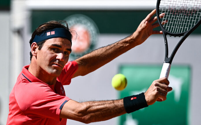 Roger Federer of Switzerland at the French Open