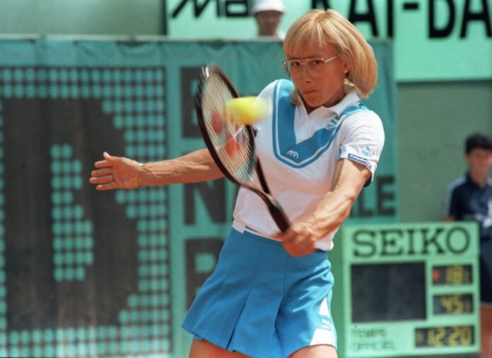 American tennis player Martina Navratilova
