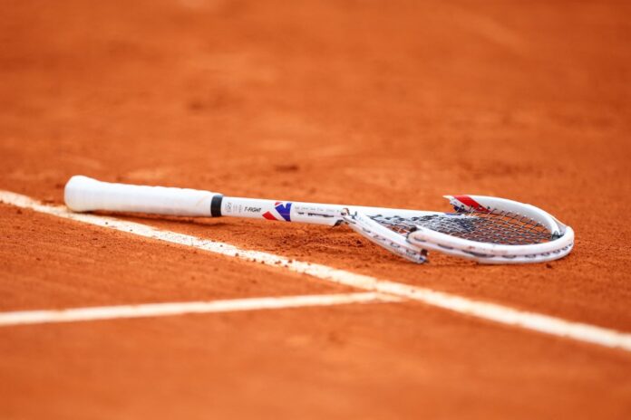 Broken Racket of Russia's Daniil Medvedev's