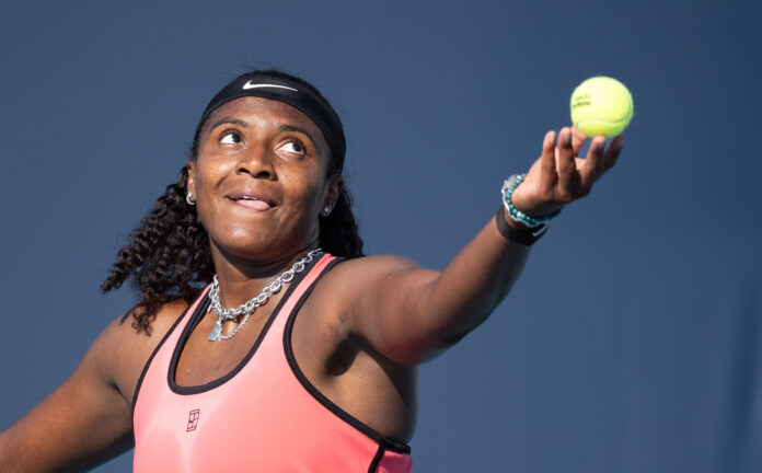 Hailey Baptiste during WTA tennis tournament Miami Open Serves up a win