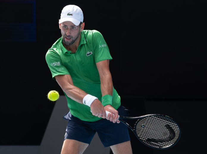 Novak Djokovic at the Australian Open 2026