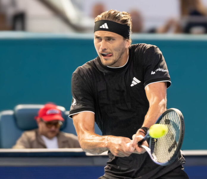 Alexander Zverevs returns at the Miami Open 2026