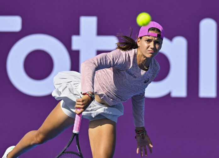 Emiliana Arango of Colombia in Qatar TotalEnergies Open