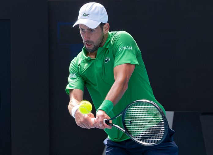 Novak Djokovic at the Australian Open 2026