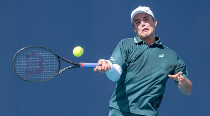 Arthur Fery forehand at the Miami Open 2026