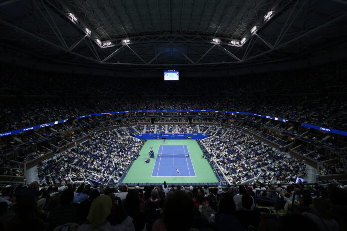 A general view shows Arthur Ashe Stadium