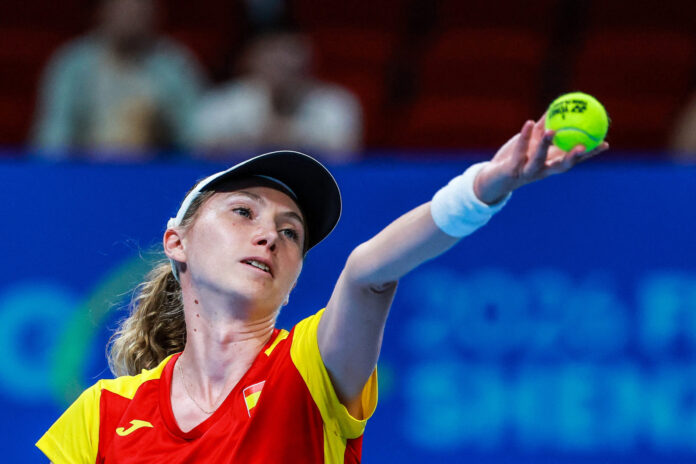 Spain’s Cristina Bucsa serves