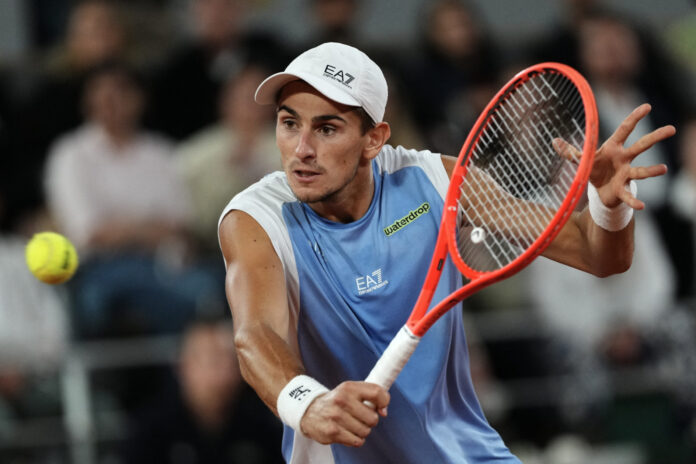 Italy's Matteo Arnaldi at the French Open