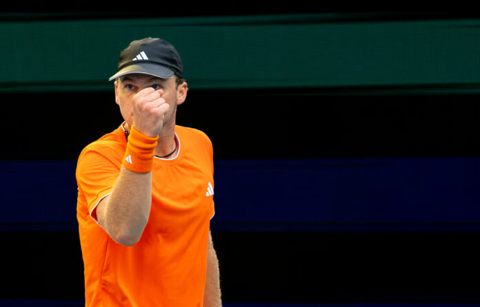 Alex Michelsen fist pump at Miami Open 2026